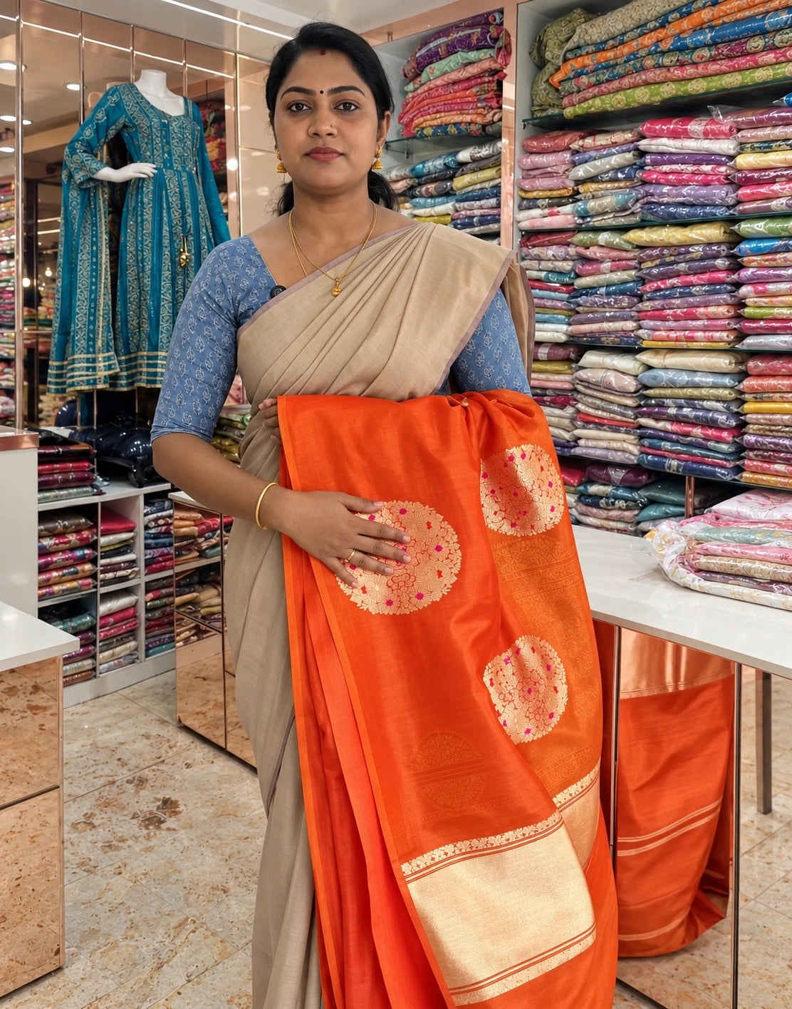 Amlora Kora Banarasi Saree