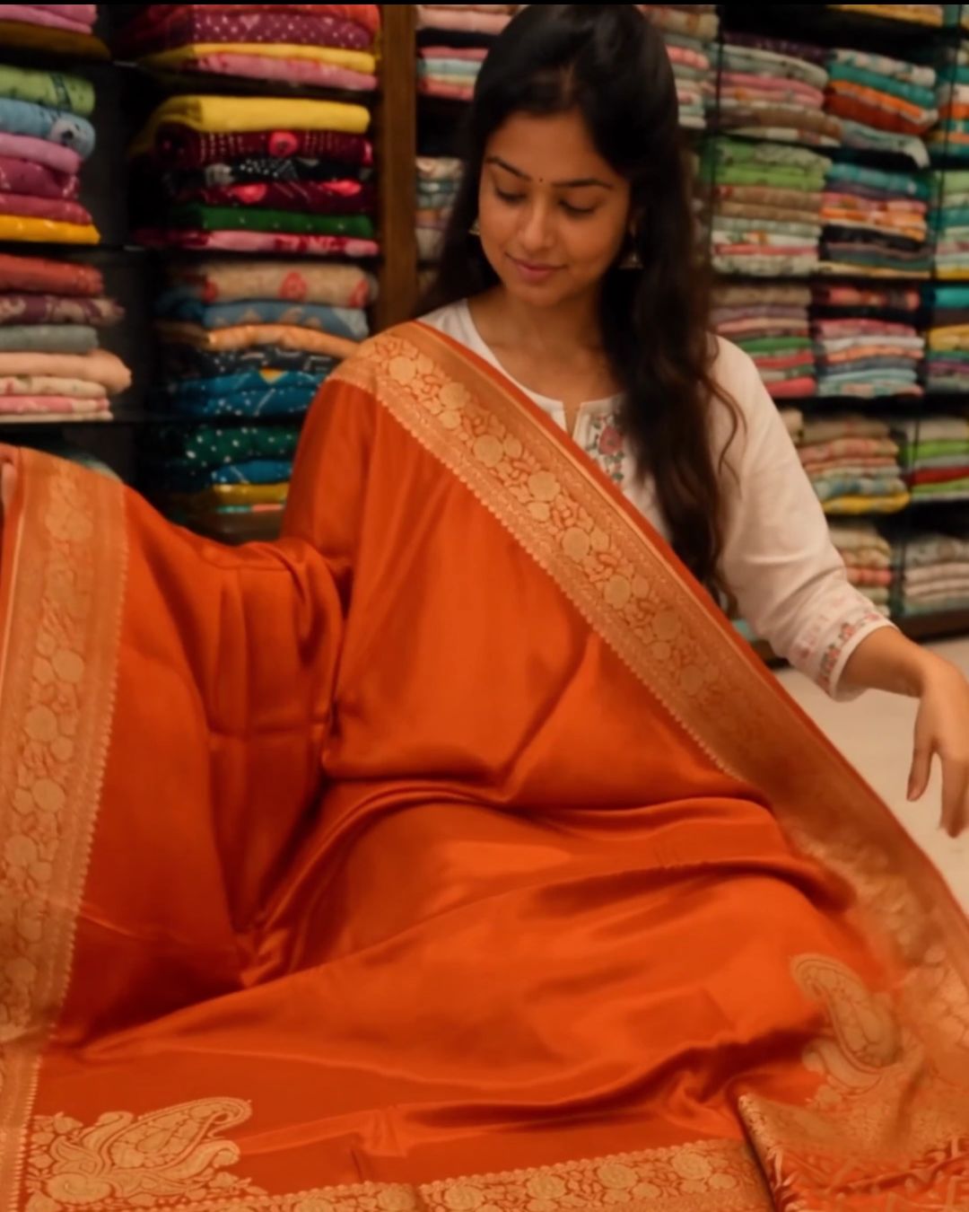 Brik Banarasi Silk Saree