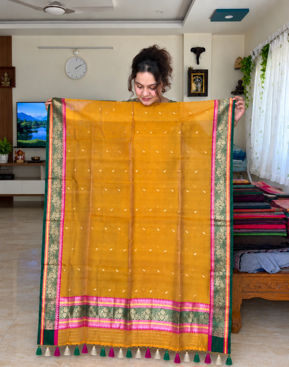 Chithirai Gold Silk Suit Set
