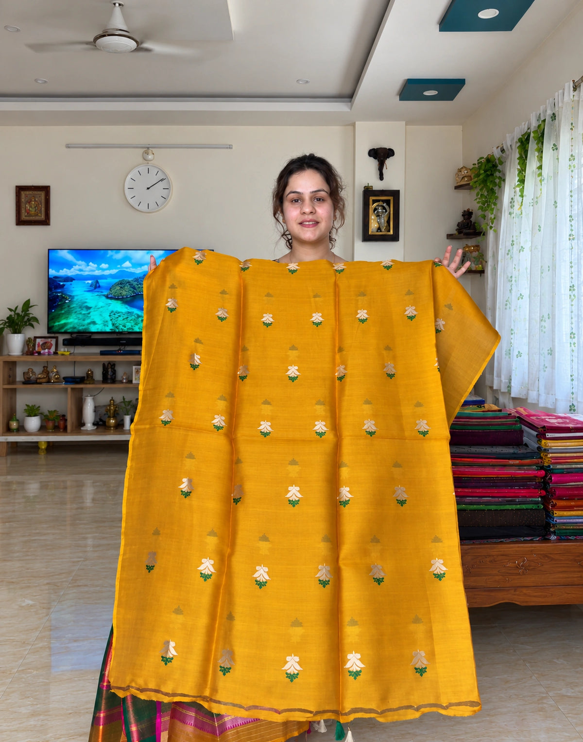 Chithirai Gold Silk Suit Set