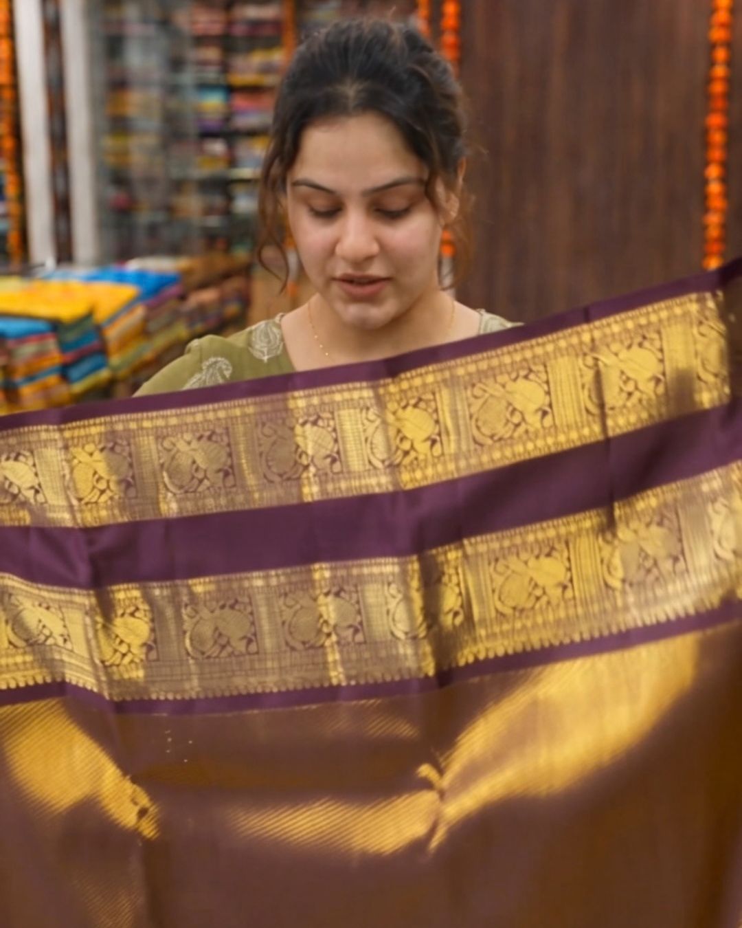 Chocolate Weave Silk Saree