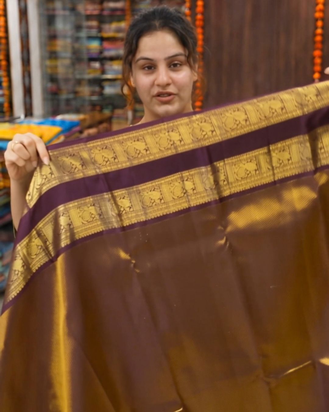 Chocolate Weave Silk Saree