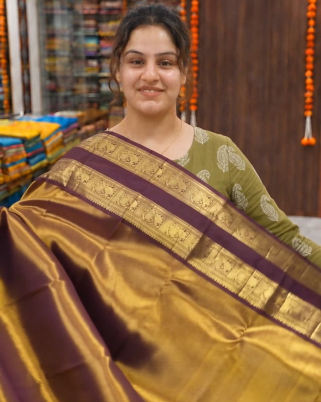 Chocolate Weave Silk Saree