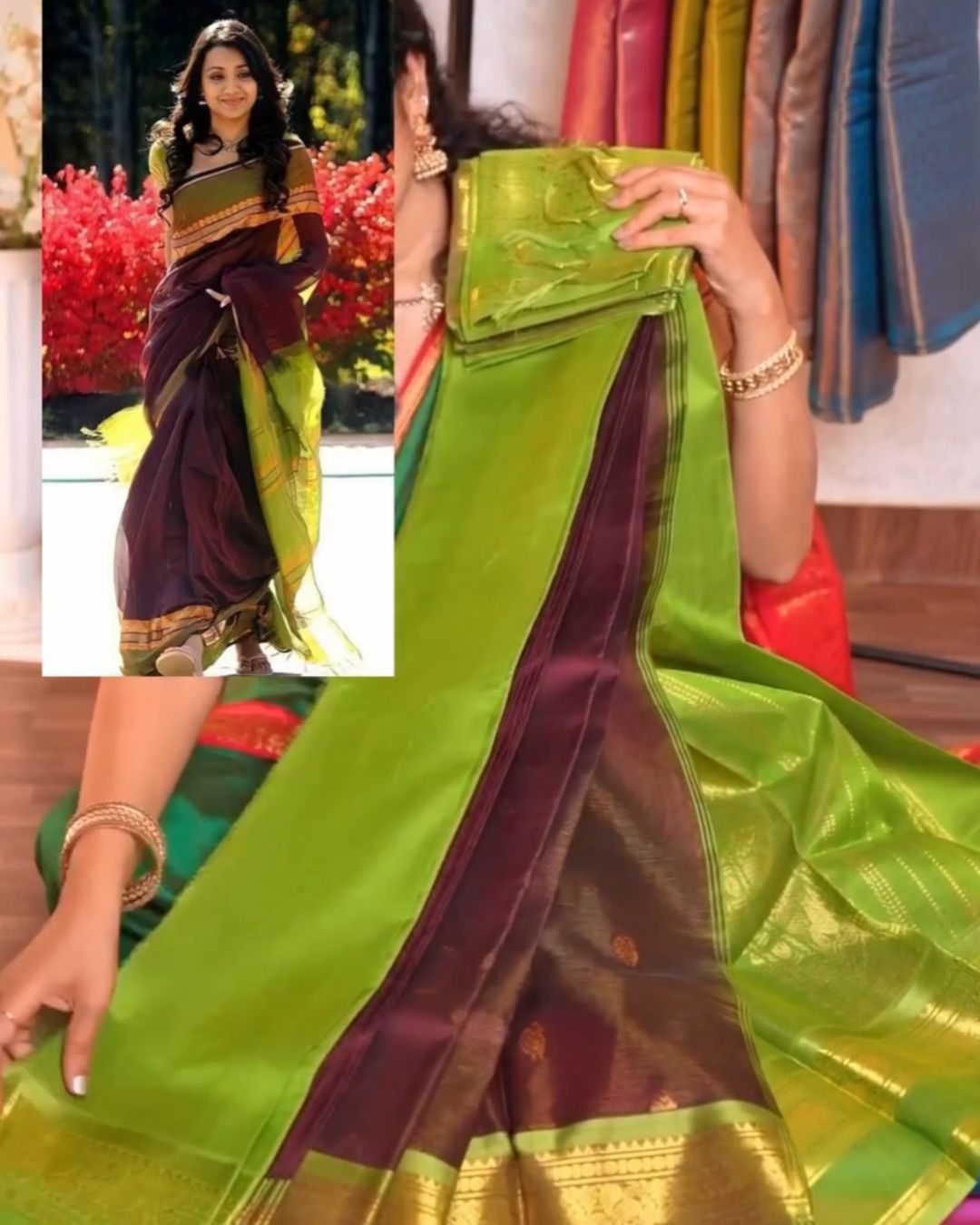 Cofee Vaira Oosi Silk Saree