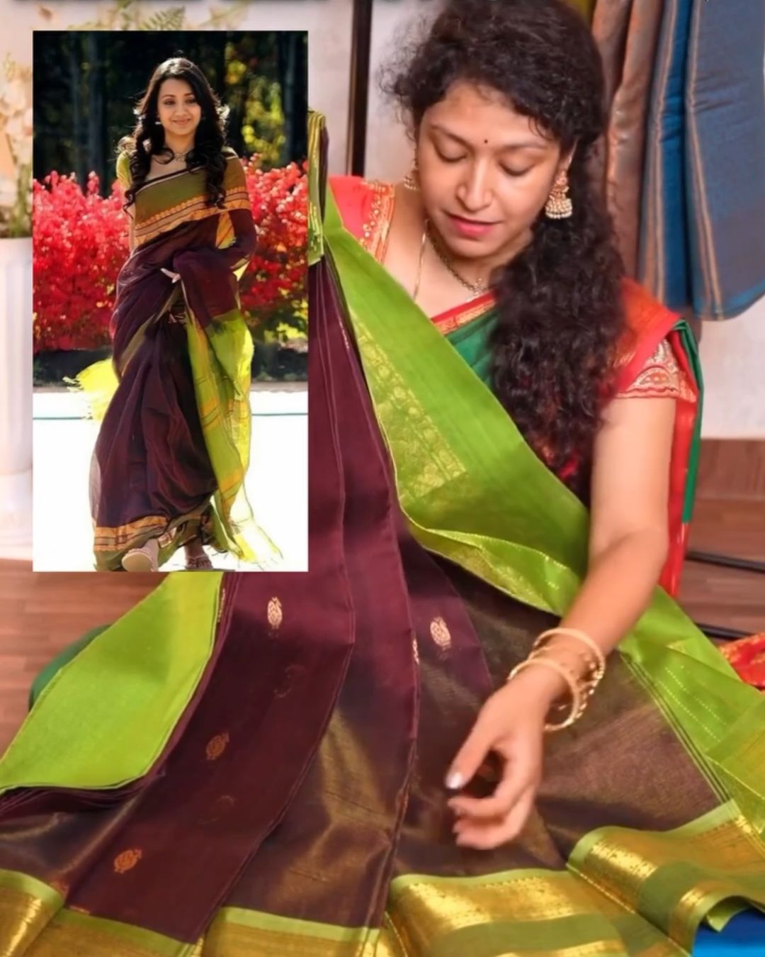 Cofee Vaira Oosi Silk Saree