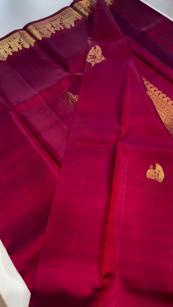 Wine Palkku Silk Saree