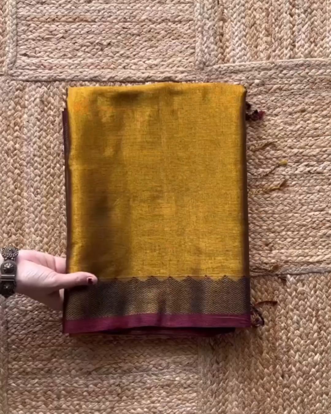 Gold Cotton Silk Saree