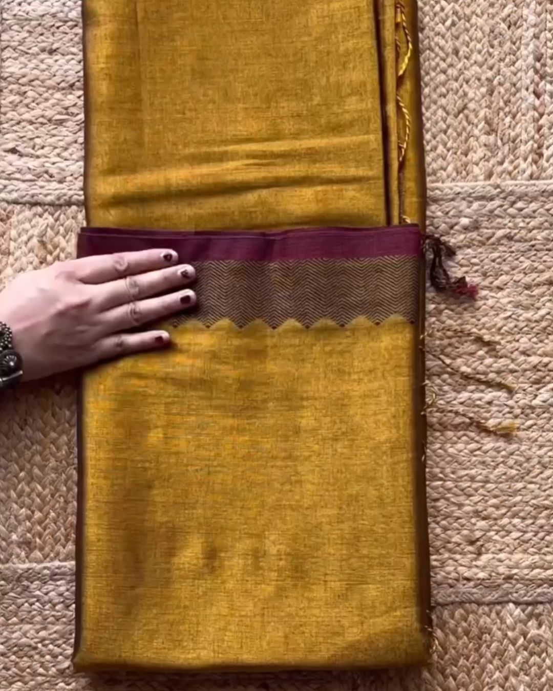 Gold Cotton Silk Saree