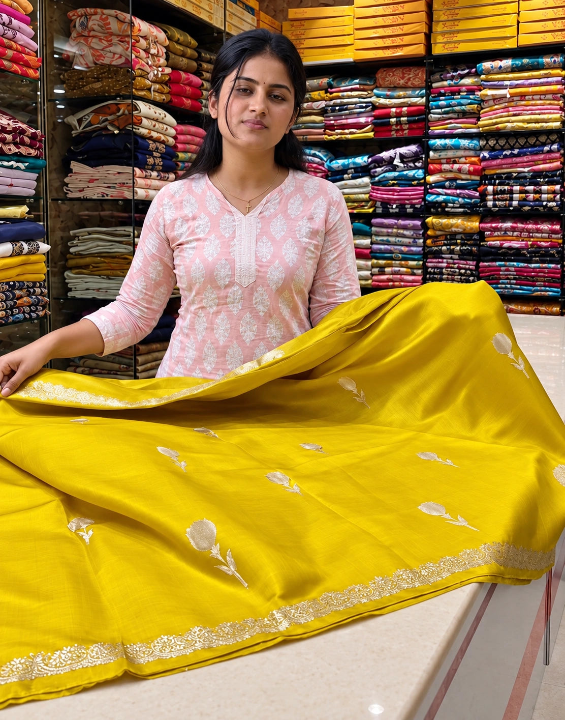 Kelmora Mango Silk Saree