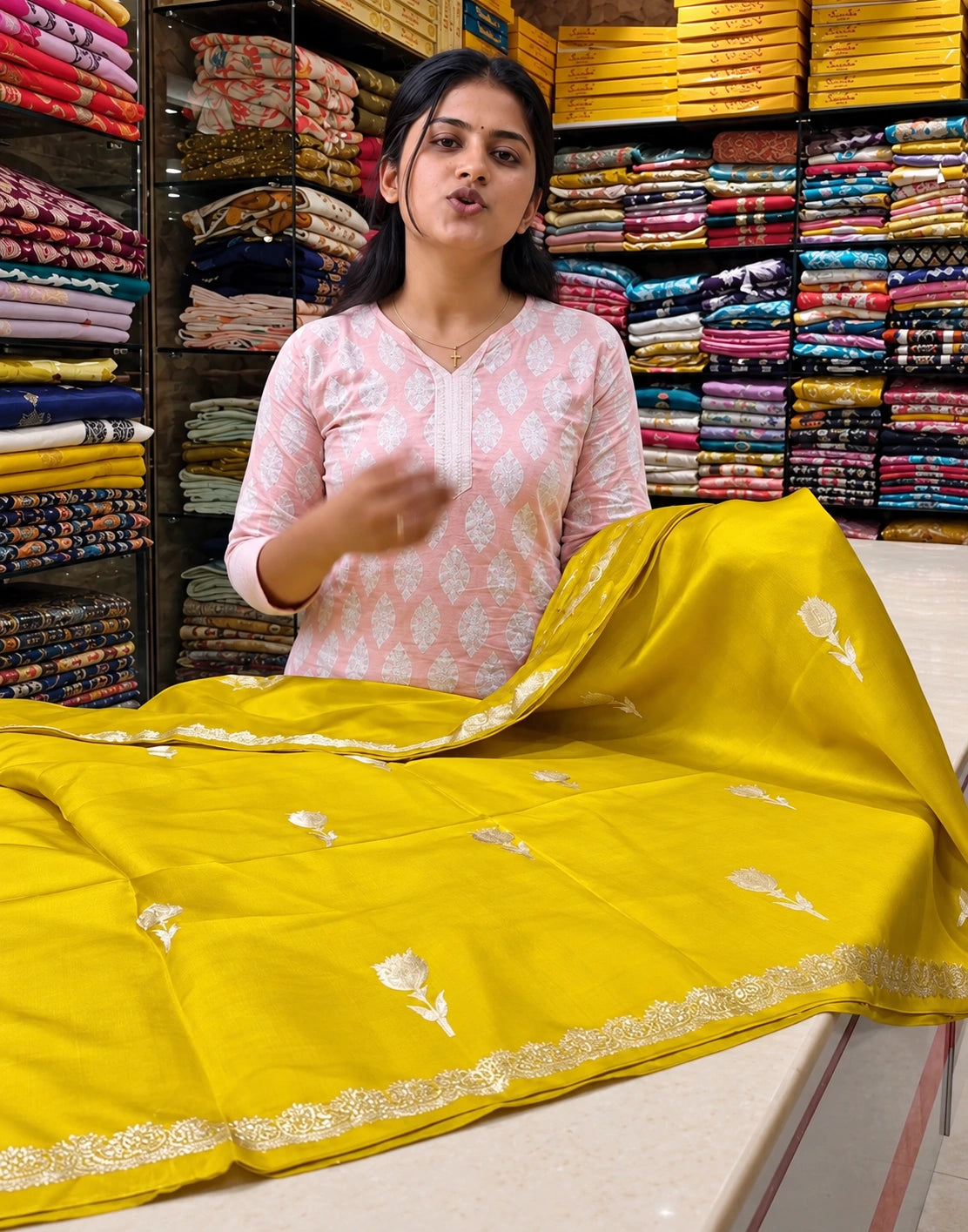 Kelmora Mango Silk Saree