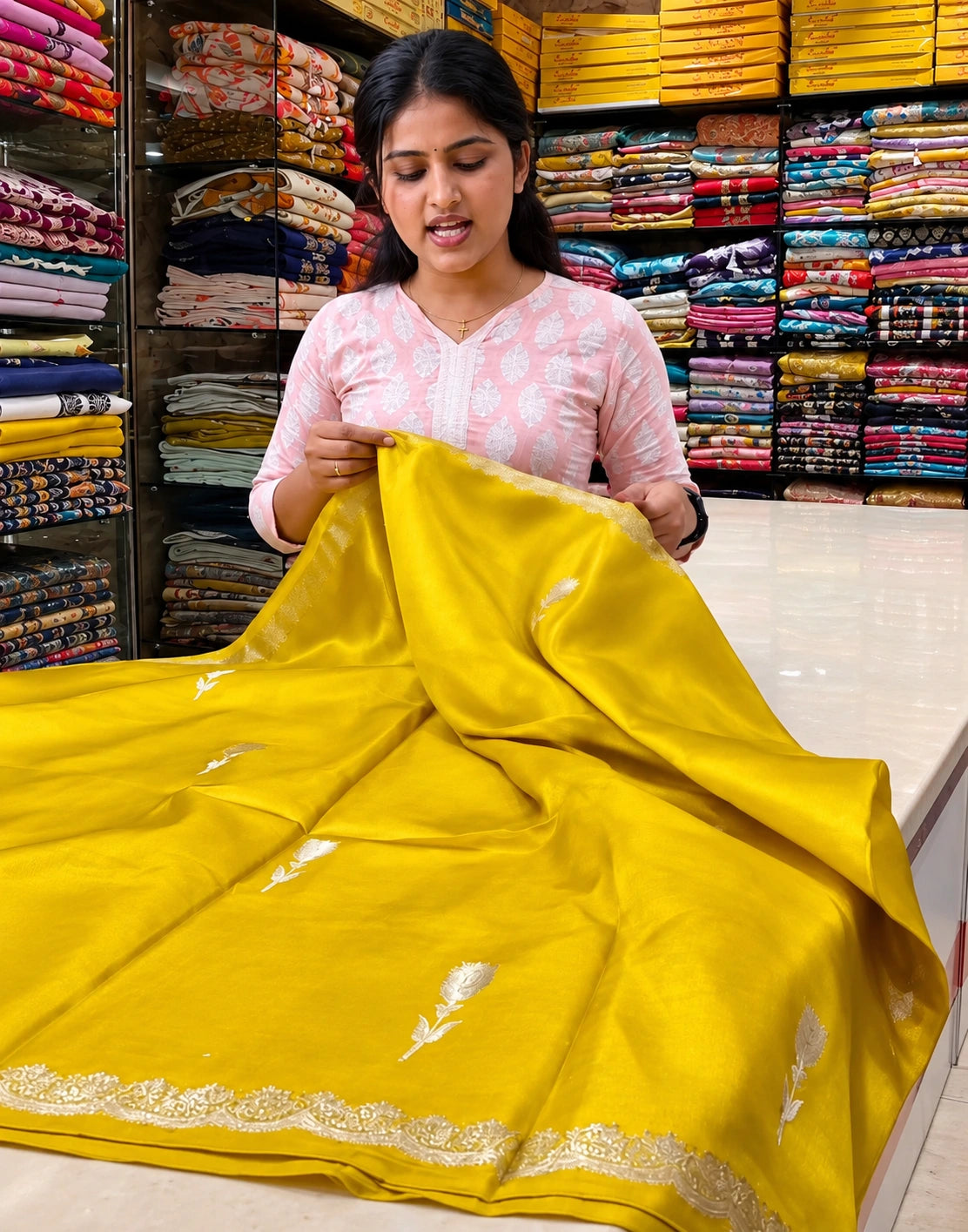 Kelmora Mango Silk Saree
