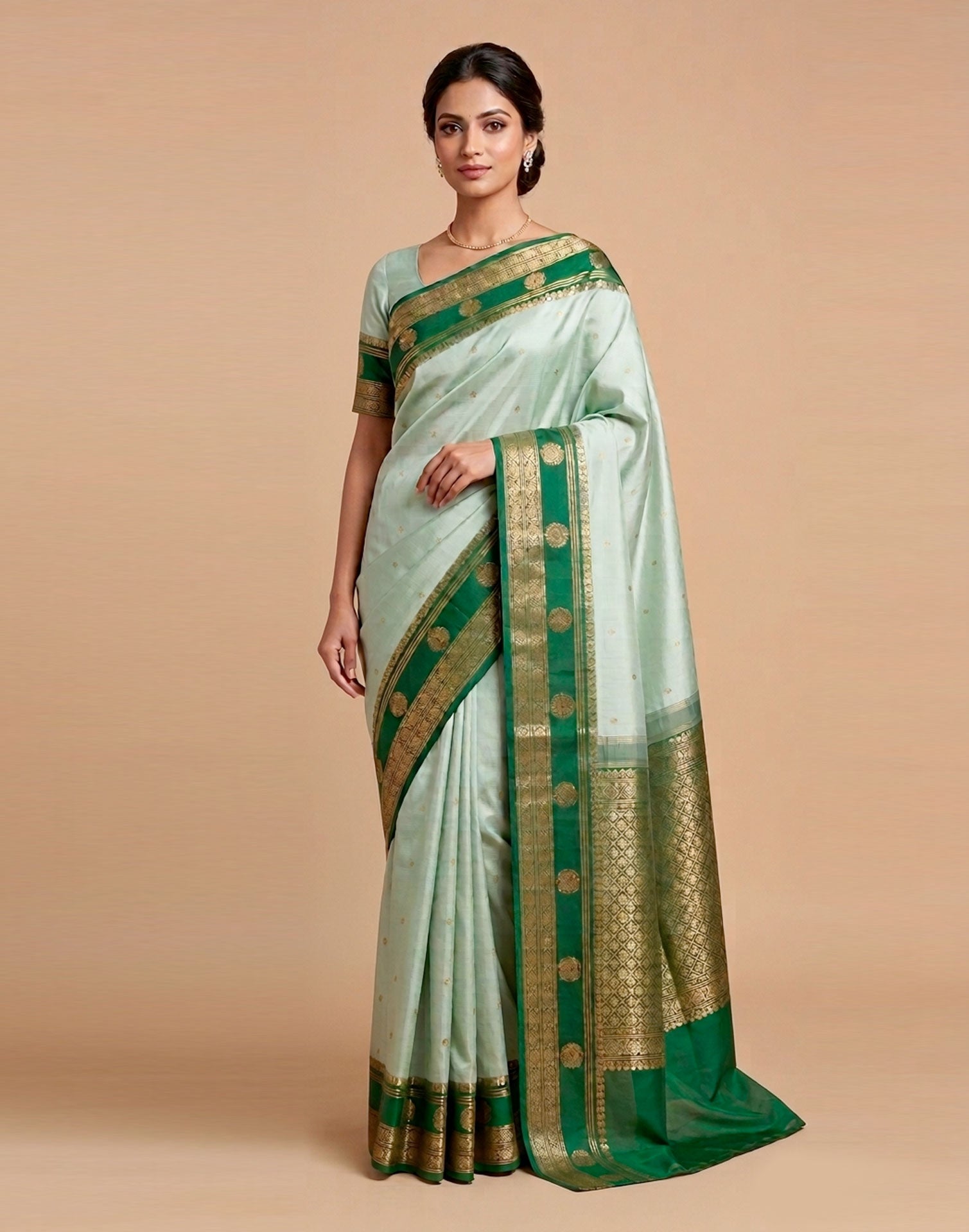 Megha Neelam Kachipuram Silk Saree