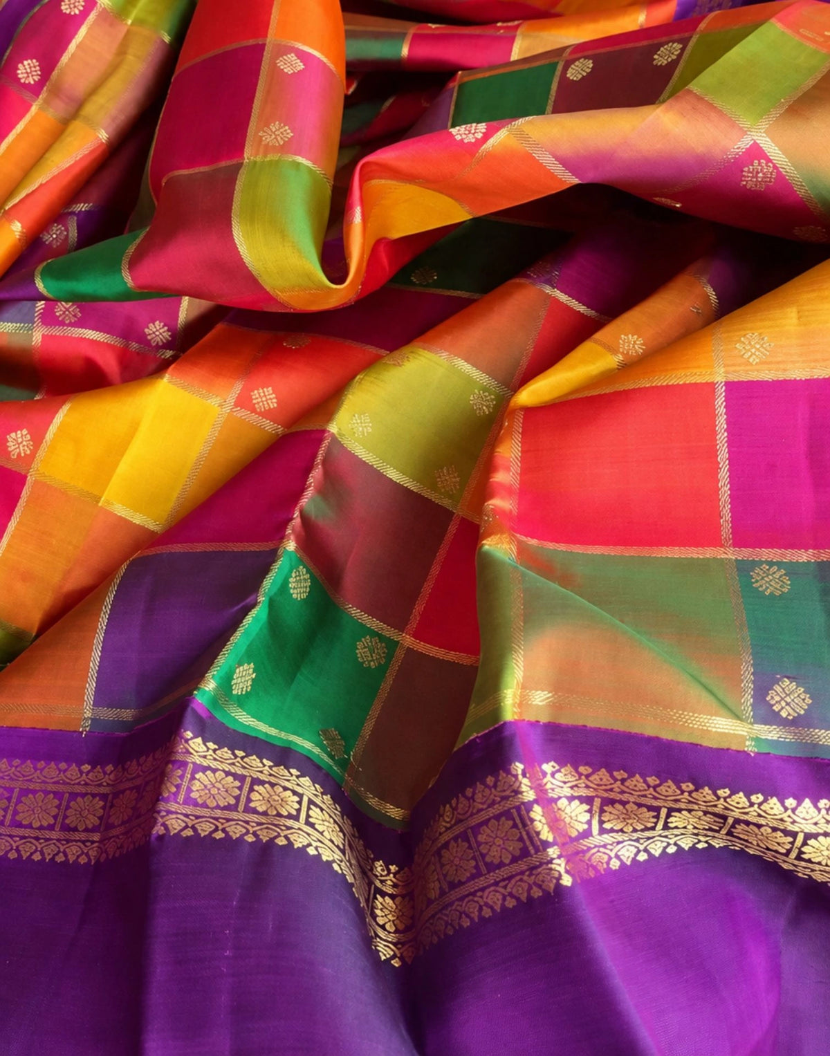 Paalum Multi Kanjipuram Silk Saree