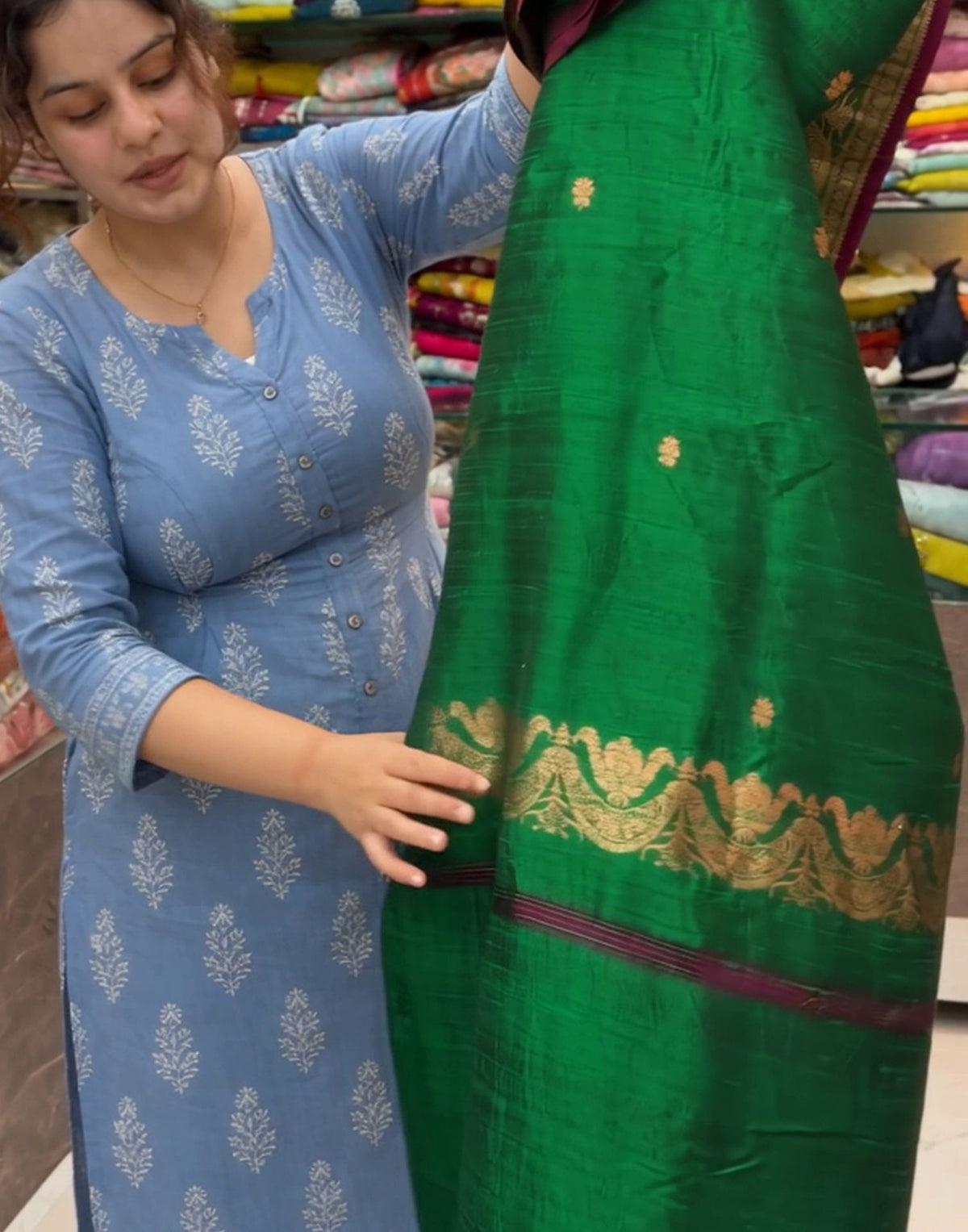 Parija Weave Silk Suit Set