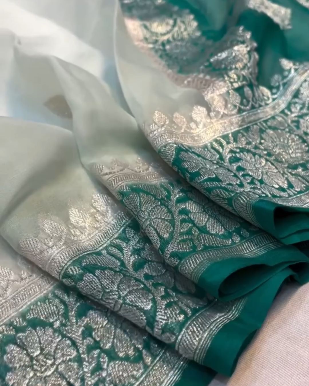 Pastel Zari Silk Saree