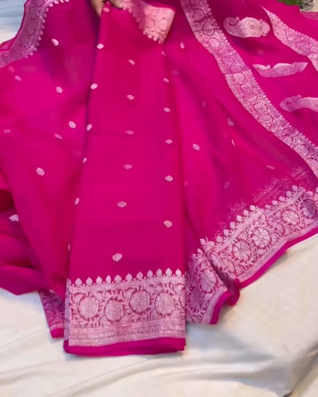 Pink Banarsi Silk Saree
