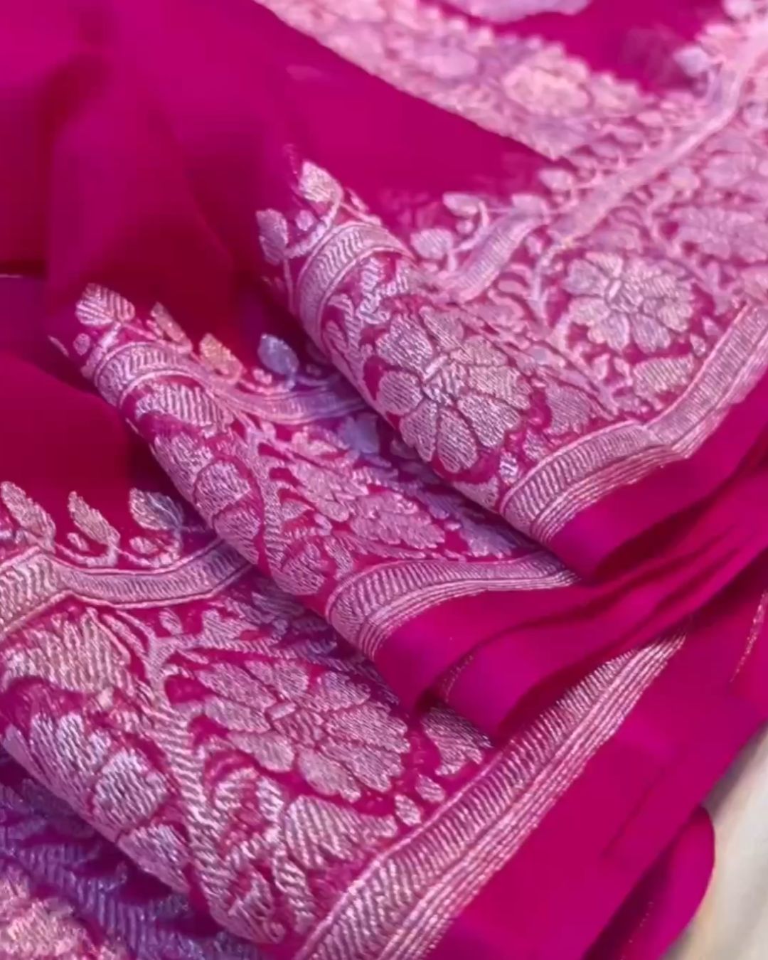 Pink Banarsi Silk Saree