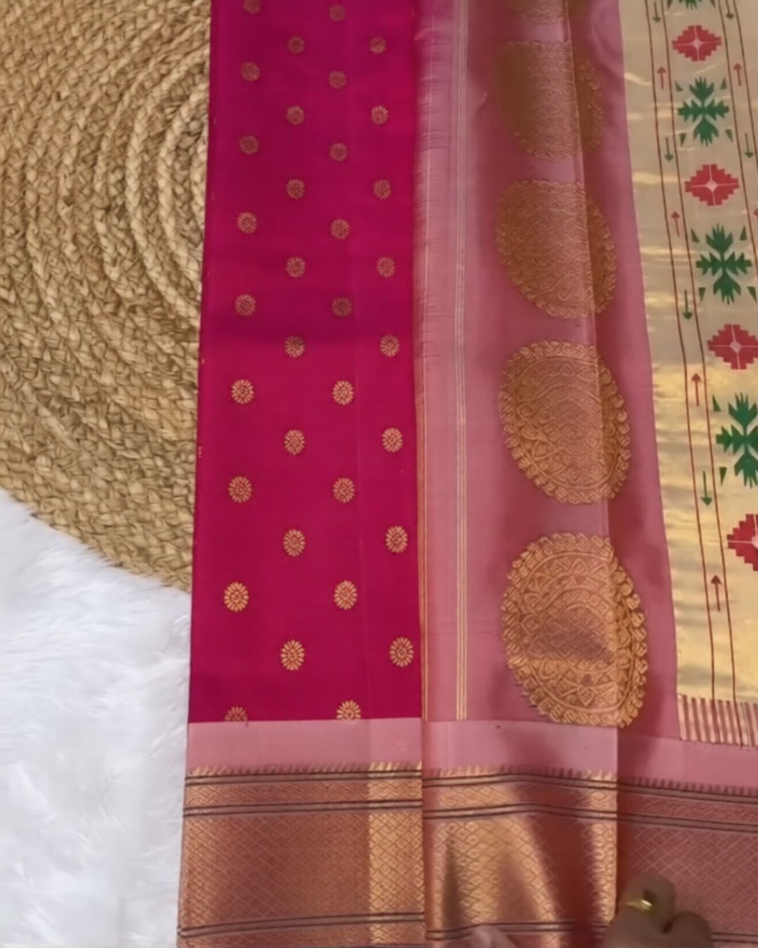 Pink Paithani Saree