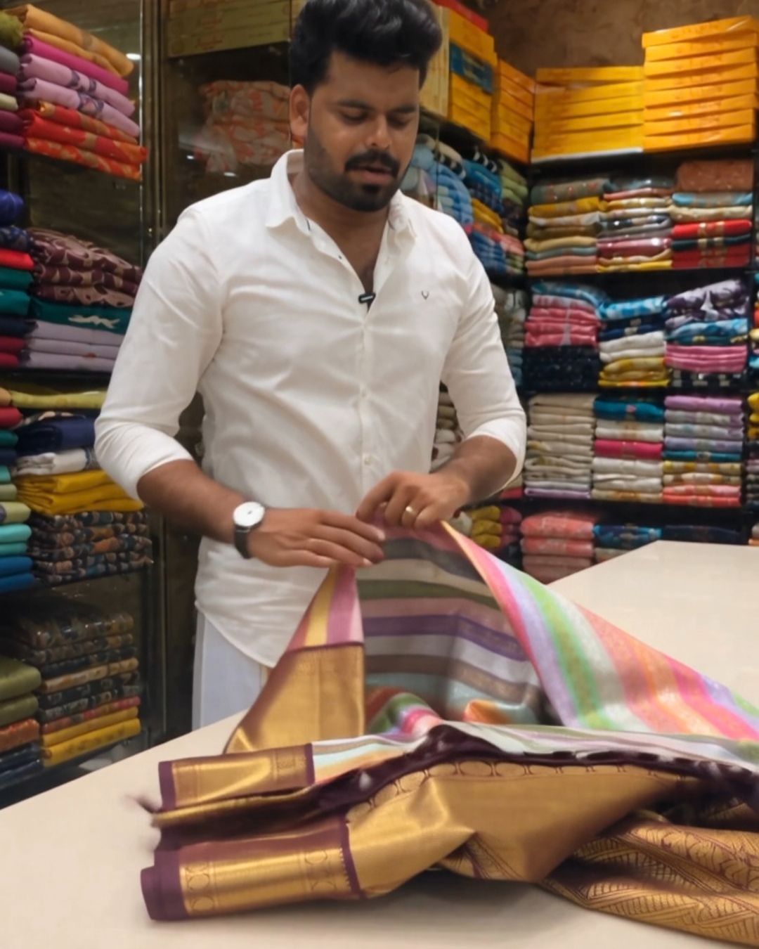 Rang Leriya Kanchipuram Saree