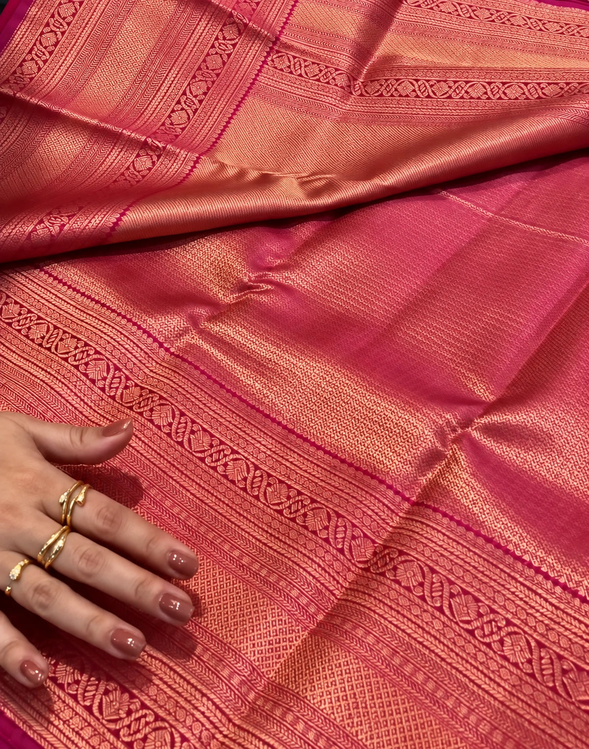 Red Ruby Bridal Silk Saree