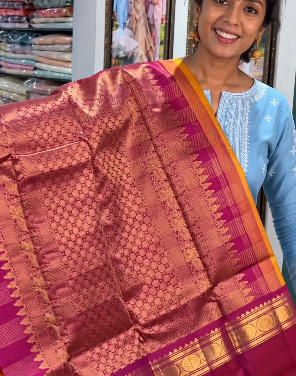 Rush Kanjivaram Silk Saree