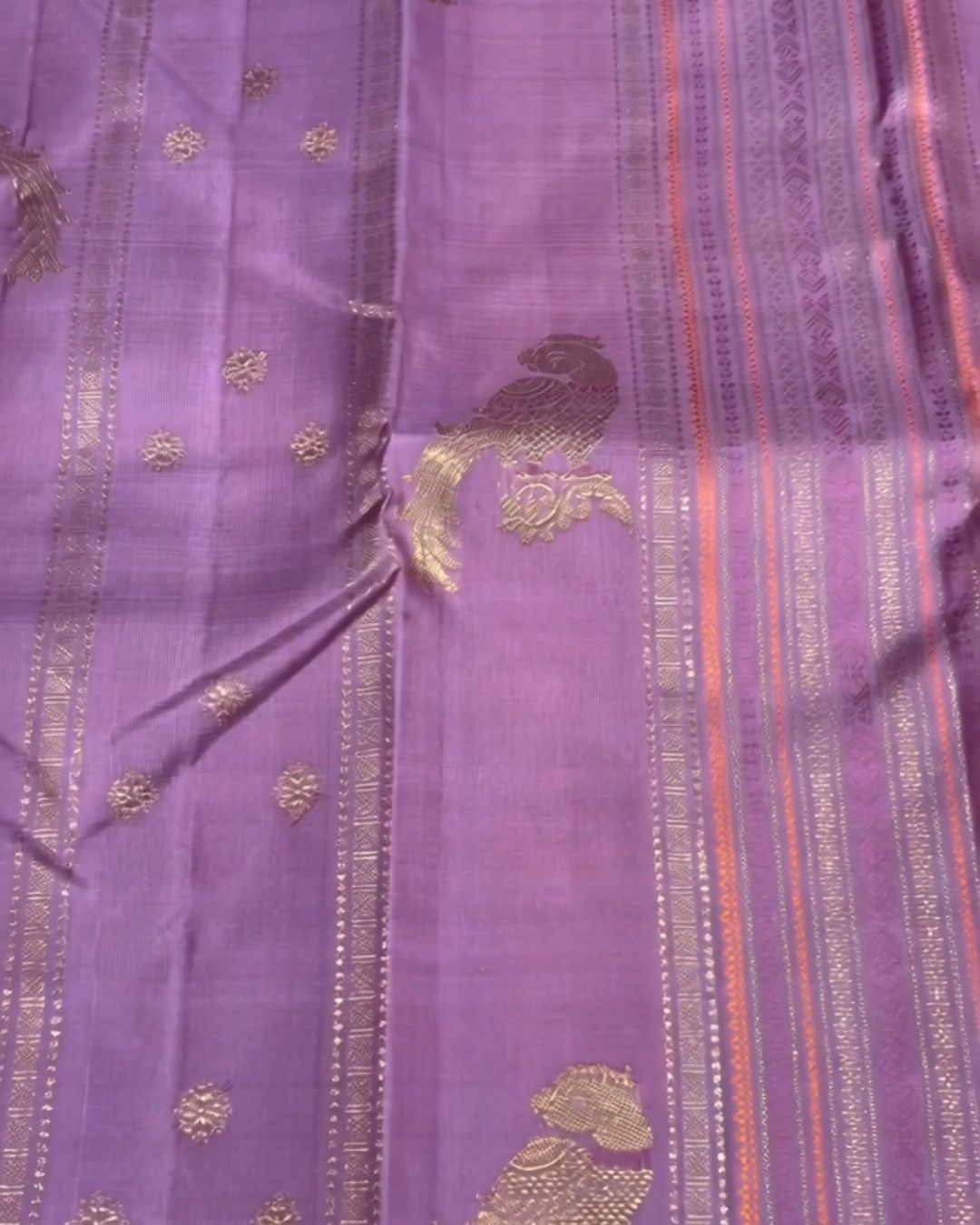 Rust-Purple Banarsi Silk Saree