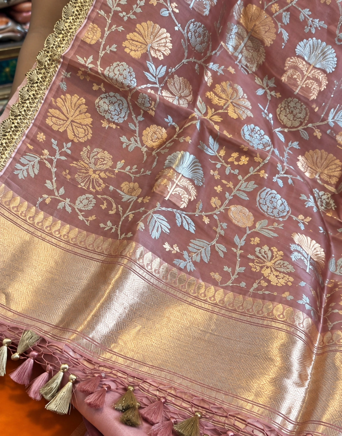 Zarika Banarasi Kora Silk Suit