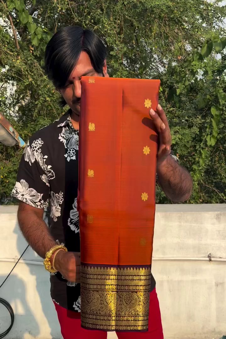 Saffron Serenade Silk Saree